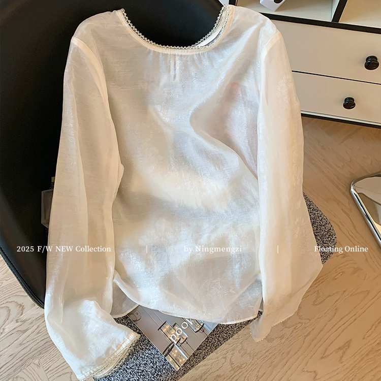 Plus-Size New Chinese-Style Fashionable Pearl-Embellished Inner Shirt for Women, Summer Lightweight and Elegant Versatile Top for a Youthful Look
