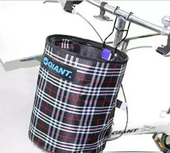 Bicycle basket Square Car blue folding bicycle basket canvas basket without cover riding equipment