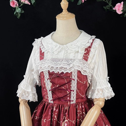Оригинальная кукла, рубашка, стиль Лолита, кукольный воротник, короткий рукав