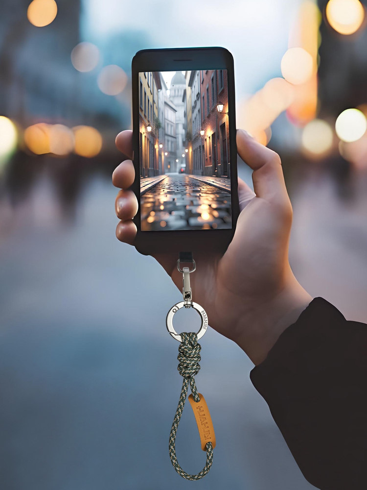 Mountain-Style Functional Titanium Original Color Phone Anti-Loss Lanyard Outdoor Camera Accessory Hand-Woven Multifunctional Earphone Holder