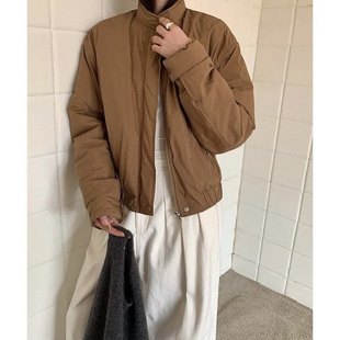 TG случайный ветер утолщённый из стеганой ткани подбитый Женщина 2025 новый зимний осенний дикий свободный воротник молния пальто 23997