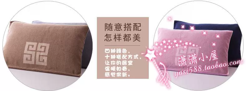 Vàng số bông gối chính hãng tăng dày tối bẩn mềm tốt lành Hail S2206 miễn phí vận chuyển 175 gram - Khăn gối khăn bông gối