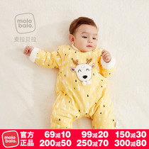 Baby padded one-piece autumn and winter warm cotton coat Newborn toddler thickened romper Men and women baby clothes winter clothes