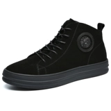 Мужские демисезонные высокие сапоги, мужская черная спортивная обувь для кожаной обуви, из натуральной кожи, осенние