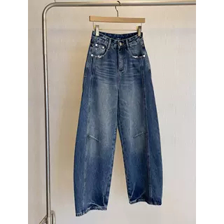 A Hot Recommendation from the Foreign Trade Company! 2026 Early Spring New Style High-Waisted Wide-Leg Jeans with Back Flap Design