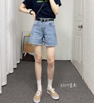 3315 denim shorts womens high waist Joker 2021 summer new thin wide legs A loose four pants tide