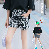 Girl Shorts Summer Dress 2022 New Outwear CUHK Child Casual Pants 100 Hitch Loose Korean Version Children Pants Foreign Air