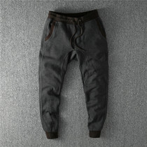 Heat and heat warm autumn and winter thick loose men casual hundred and sports jogging pants thickened