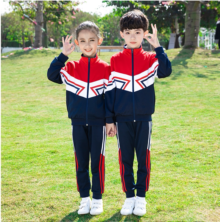 Primary school uniforms spring and autumn suits kindergarten uniforms first grade class uniforms college style sportswear two or three sets