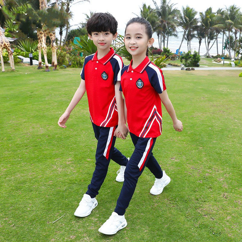 Elementary and middle school students school uniform red spring and autumn three-piece kindergarten uniform children's class uniform autumn sports suit - Taobao