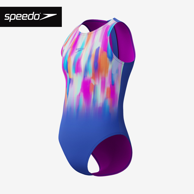 Speedo Kidsren's Swimsuit Girls Teenagers Triangle One-Piece Anti-Chlorine Quick-Drying Girls Professional Training New Style Speedo Kidsren's Swimsuit Girls Teenagers Triangle One-Piece Anti-Chlorine Quick-Drying Girls Professional Training New Style