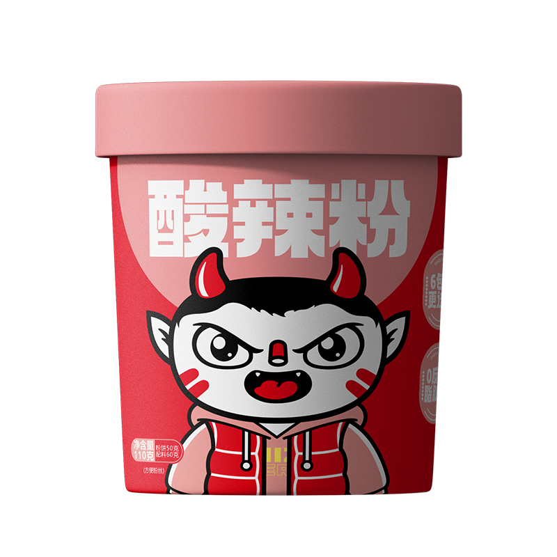 【拍6桶更划算】食族人酸辣粉桶装酥脆花生红薯粉方便夜宵冲泡