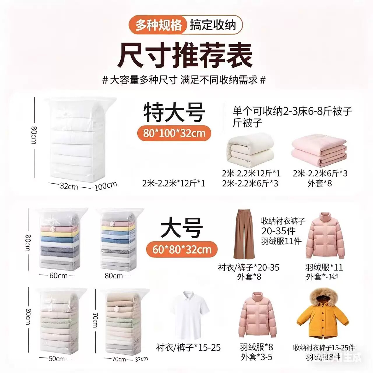 真空压缩袋免抽气衣服收纳袋加厚衣物被子棉被行李专用密封旅行袋