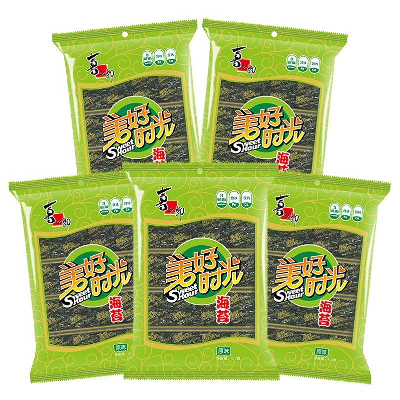 美好时光经典原味海苔儿童休闲零食即食紫菜拌饭解馋海苔片