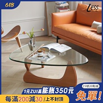 Lress living retro tea table solid wood tempered glass Noguchi TEA TRIANGLE NOGUCHI TABLE