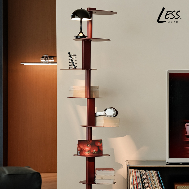 Lessliving Compass Bookshelf Scandinavian Bauhaus Invisible Floor-Standing Bookshelf Multi-Layer Metal Storage Rack Lessliving Compass Bookshelf Scandinavian Bauhaus Invisible Floor-Standing Bookshelf Multi-Layer Metal Storage Rack