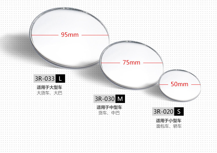 Car Reversing Rearview Mirror, Passenger Car Blind Spot, Convex Ultra-Wide-Angle Reflector, Auxiliary Mirror, Reversing Rearview Mirror