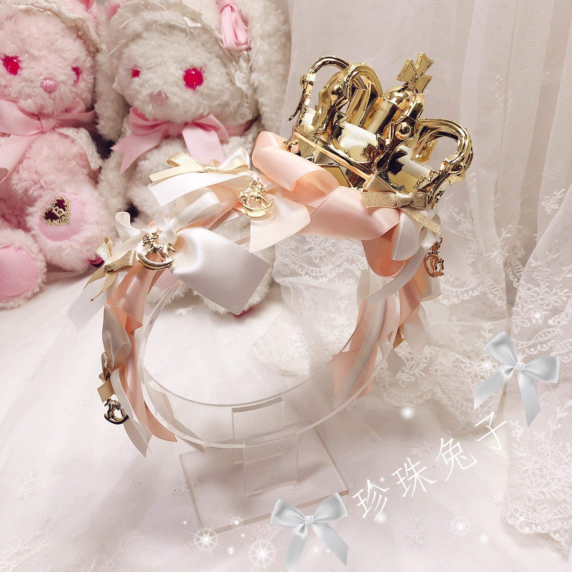 Pearl Rabbit original lolita handmade KC Crown multicolored and gorgeous butterfly node headdress hair hoop