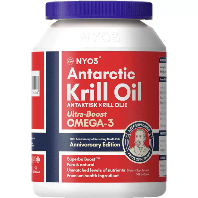NYO3挪威进口纯南极阿蒙森磷虾油90粒59%磷脂深海鱼油升级omega3