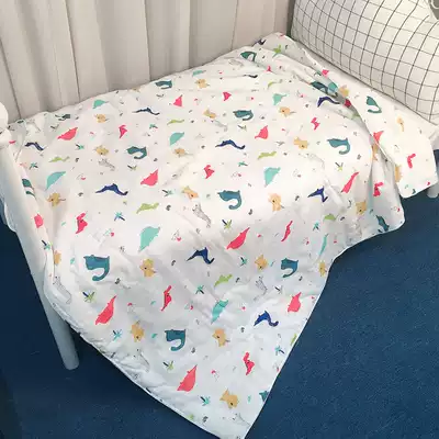 INS baby silk quilt Children's cool quilt spring and summer thin quilt Kindergarten summer cool quilt cotton four seasons universal