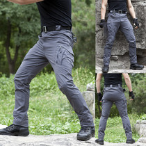 Summer pants men elastic outdoor dry waterproof trousers for trousers of fan tactical trousers male governors trousers