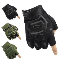 Locomotive Motorcycle Half Finger Gloves Men Cycling Sports Summer Anti-Sliding Bicycle Cycling Tactical Gloves
