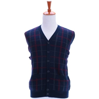 Áo cardigan Áo len size lớn Áo sơ mi nam cashmere rộng rãi Áo len dệt kim cổ chữ V kẻ sọc Áo len mùa thu và mùa đông - Áo len Cashmere áo khoác thể thao nam