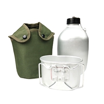 US Military 1 3L aluminum kettle lunch box three-piece set outdoor sports mountaineering camping thickened military pot portable
