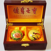 Painted ring tone 45MM Baoding iron ball middle-aged and elderly sports fitness health handball holding massage palm hand meridian