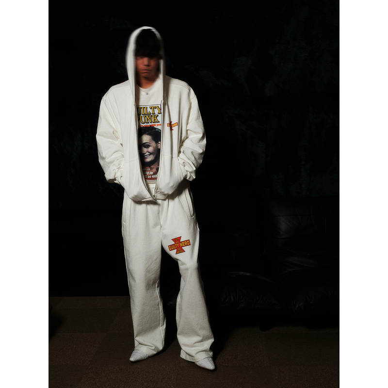 4Tra 25Aw Guilty Nerd Criminal Nerd Wanted Sweatshirt Cardigan Men's Pullover Hoodie Jacket