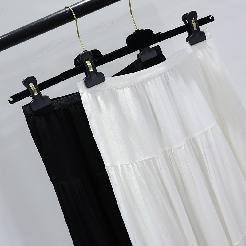 Seven girls MEETC Z chiffon skirt women's skirt high waist thin A-line skirt big swing skirt beach long skirt 3953
