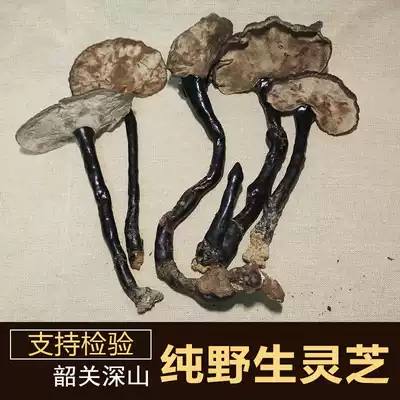 Pure wild Ganoderma lucidum purple Ganoderma lucidum sliced deep mountain picking pure natural pruning Linzhi black Ganoderma lucidum slices making tea 250g