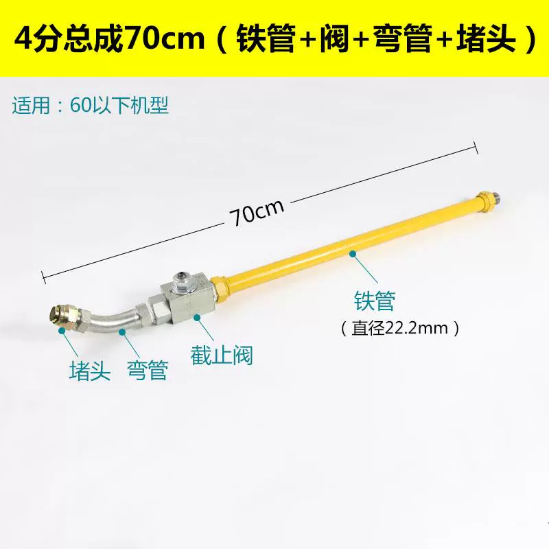 Máy cắt cánh tay máy xúc lắp ráp ống sắt van cầu khuỷu 4/6 phút 1 inch 68 đầu súng ống dầu cao áp thắng đĩa abs bố thắng sau 