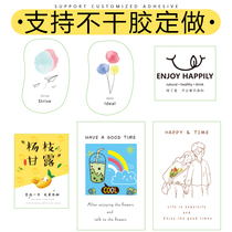 ins Wind hand-painted cartoon decoration stickers creative cute toast dessert cake box sticker baking packaging