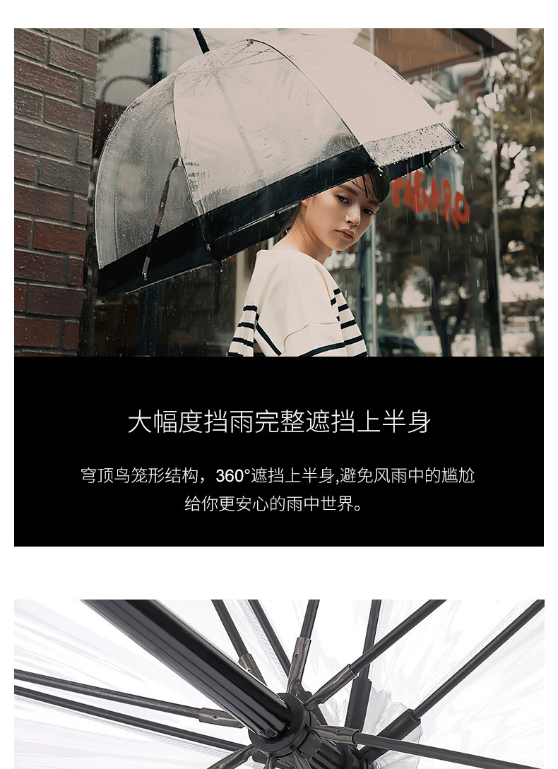 英国皇室御用 FULTON 鸟笼伞 新款透明防晒 UPF50+ 图7