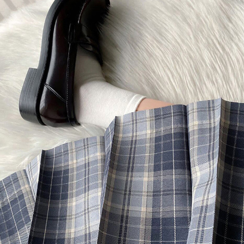 Aono JK rabbit sewing uniform skirt genuine summer suit plaid skirt short sleeves girls skirt original cheer sauce college style