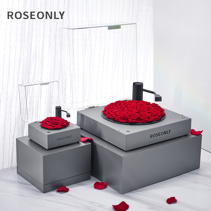 Roseonly Eternal Rose Gramophone with Bluetooth as a Valentine's Day Gift for Girlfriend, Birthday High-End Ornament Roseonly Eternal Rose Gramophone with Bluetooth as a Valentine's Day Gift for Girlfriend, Birthday High-End Ornament