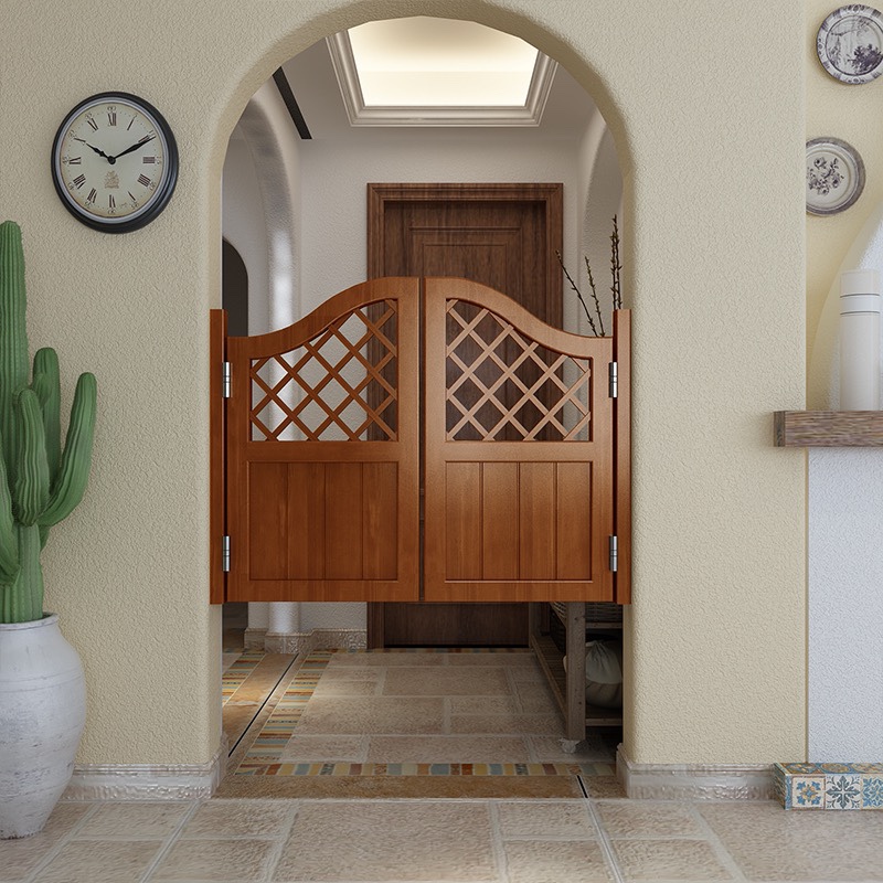 Solid Wood Half-Height Gate Fence Door Bar Door Partition Door Bathroom Door Kitchen Door Outdoor Anti-Corrosion Wood Door Partition Door