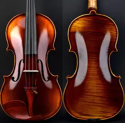 Handmade Guanari 1734 small cannon professional grade antique single board European material 4 4 4 violin send Sumu bow