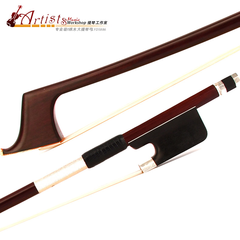 Full hand professional playing class of imported iron wood black sandalwood cello bowbar 4 Ulwood silver accessories horse tail library