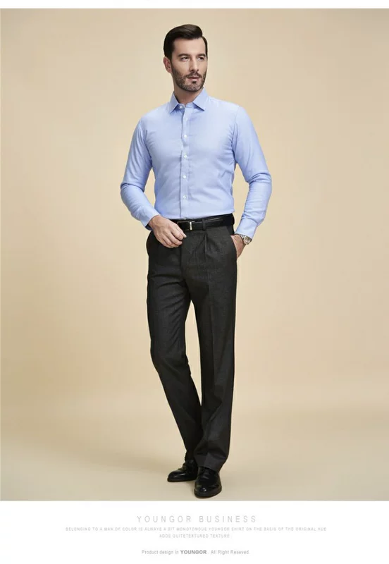 Youngor / Youngor Autumn Business Men Professional Professional 正 Quần nam phù hợp với quần thẳng Nam 7046 quần tây