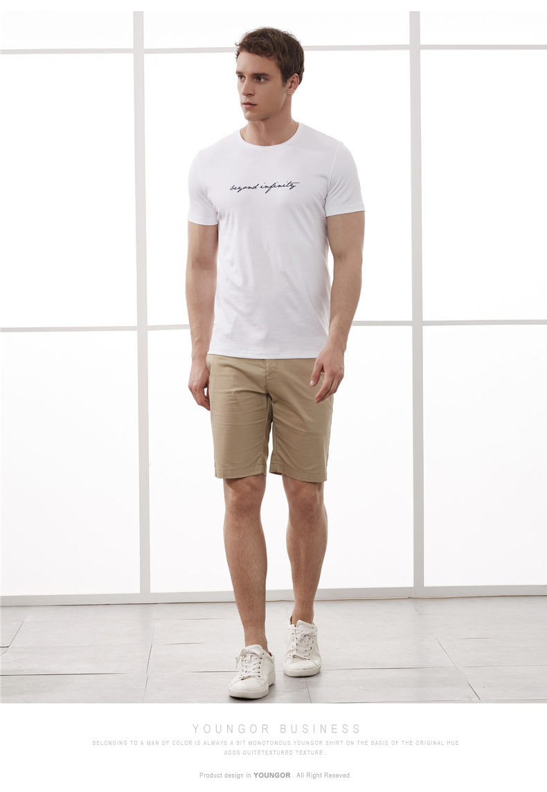 Youngor Youngor nam ngắn tay của nam giới siêu-t cotton mềm kinh doanh bình thường t-shirt 8537 chính thức cửa hàng flagship