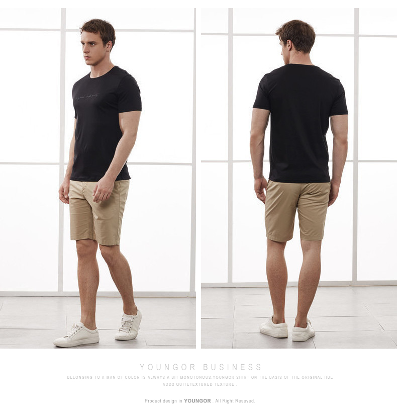 Youngor Youngor nam ngắn tay của nam giới siêu-t cotton mềm kinh doanh bình thường t-shirt 8549 chính thức cửa hàng flagship