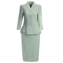 Neck sleeves add fragrance 2024 spring and autumn new style professional suit womens skirt business temperament goddess slim waist suit skirt