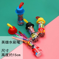 Герои, акварель, мелки, 12 цветов