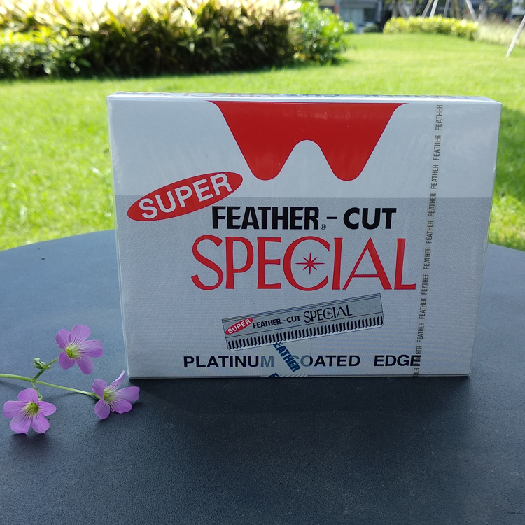Feather Brand Blades 100 Pieces Japanese Hairdressing Shaving Super H White Golden Eyebrow Razor Single-Sided Xindu Chinese Packaging