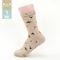 Cotton element ladies socks spring socks thin jacquard plant women socks T20151