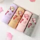 4 tải cotton cao eo của phụ nữ đồ lót 100% cotton bụng chất béo mm trung niên mẹ vải cotton tóm tắt