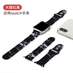 适用iwatch苹果手表表带applewatch4/3/2/1代s5手表带apple watch38/42mm40/44潮牌印花表带男女潮series 6se