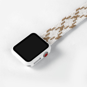 适用苹果手表带iwatch6尼龙弹力回环表带applewatch5替换带se官网款4/3/2/1创意单圈38/40mm42/44通用男女款